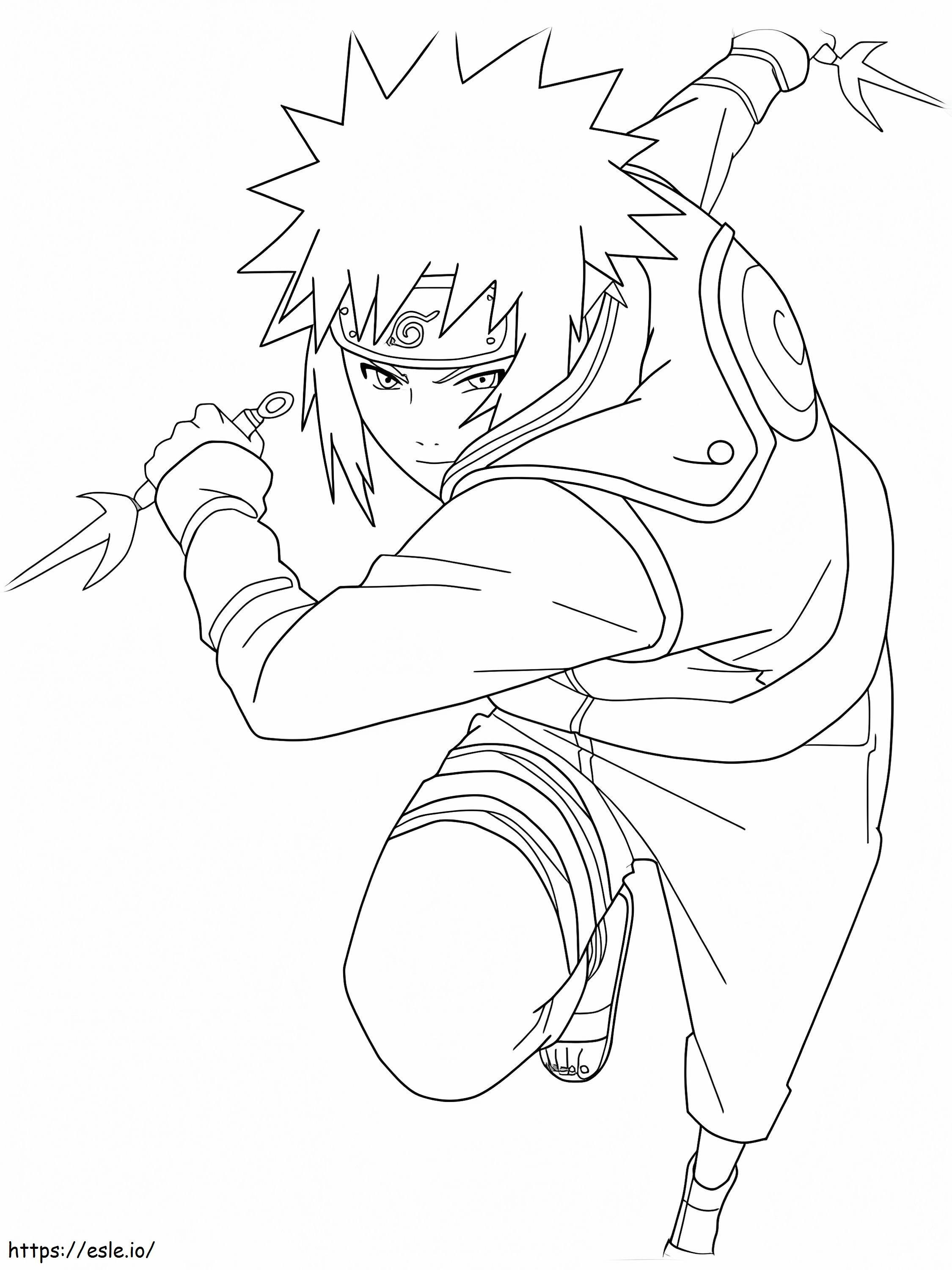Minato Is Fighting coloring page