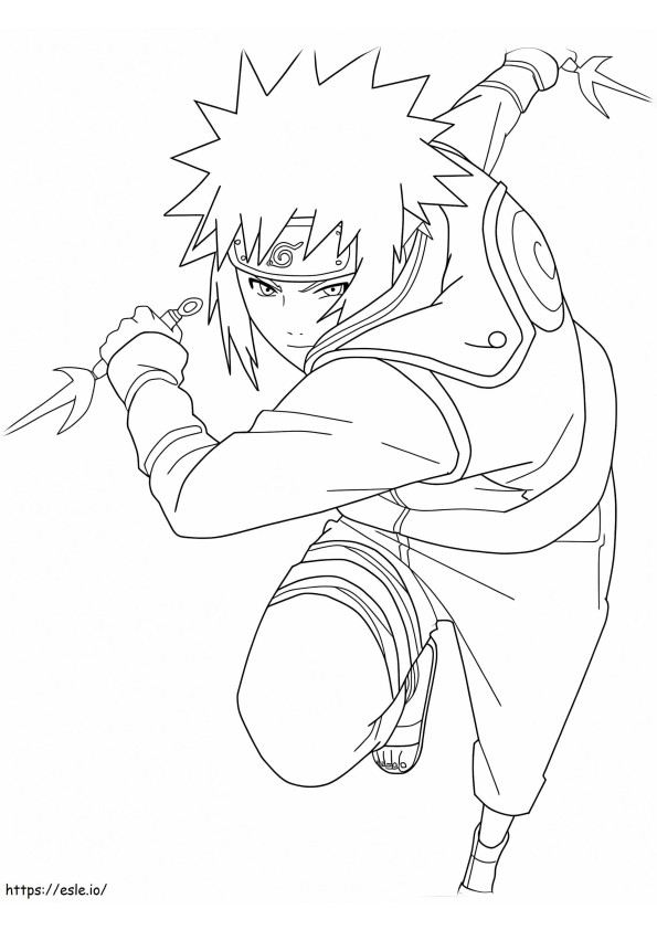 Minato Is Fighting coloring page
