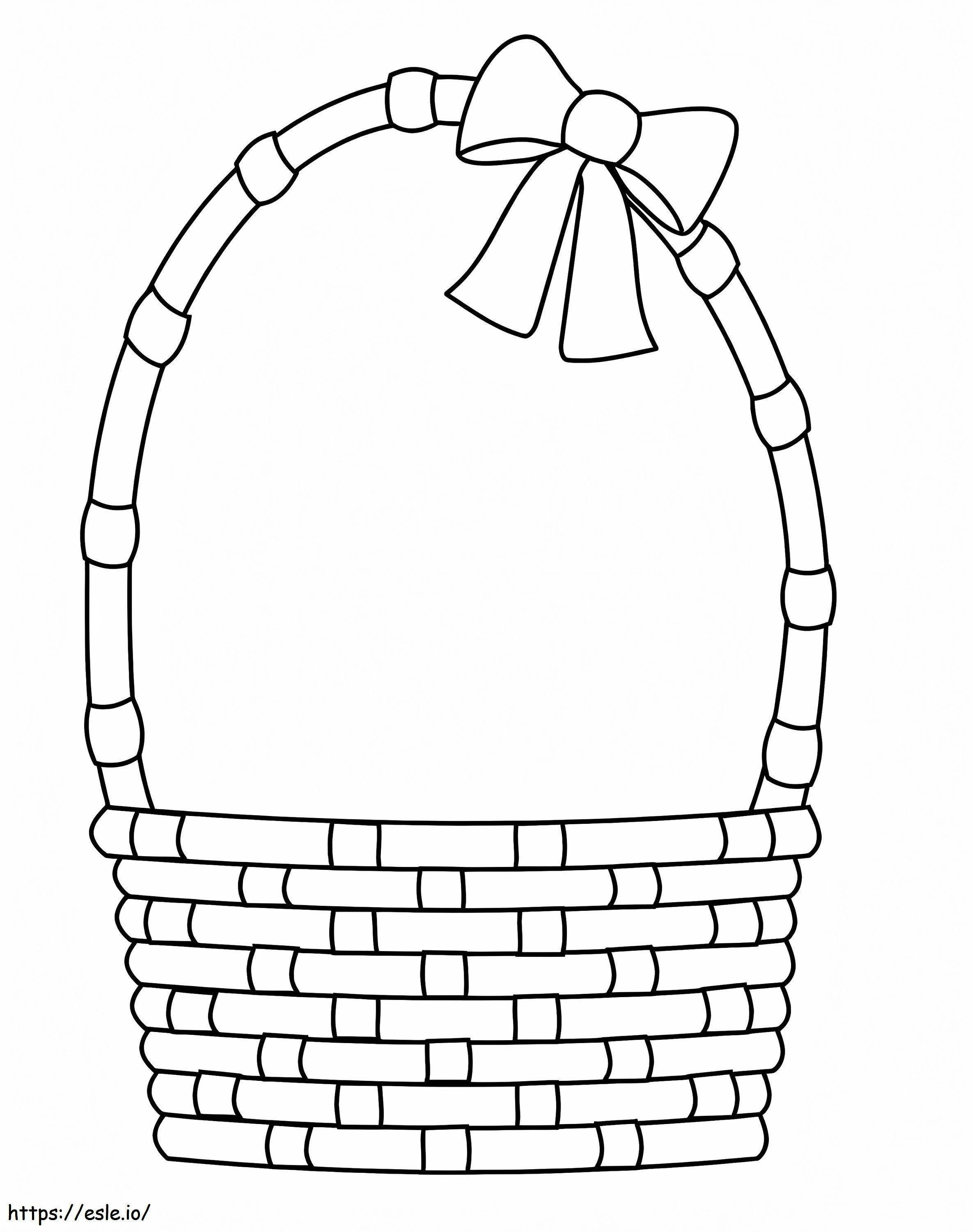 Empty Easter Basket coloring page