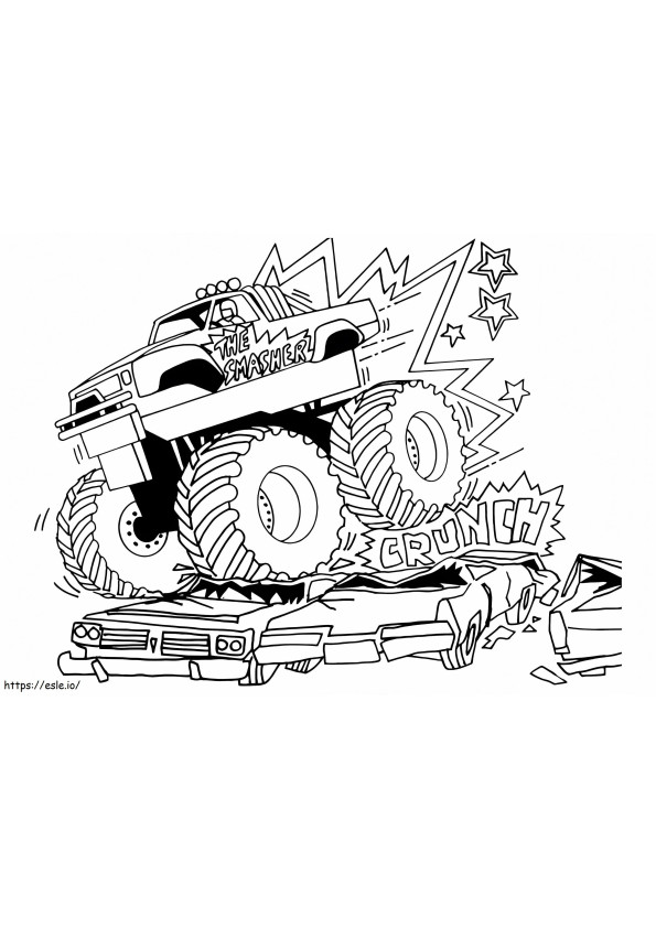 Dragon Breath Monster Truck coloring page