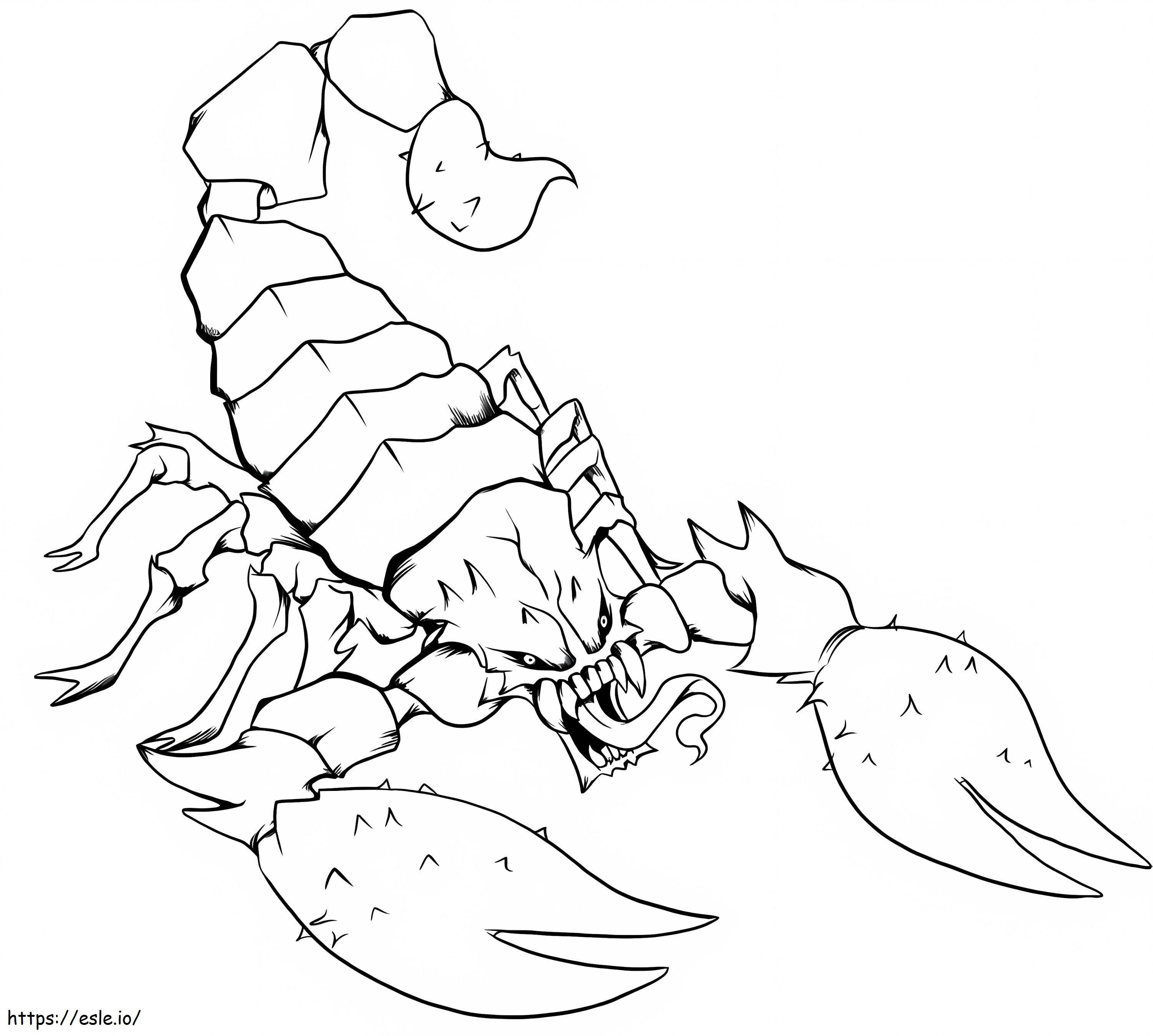 Evil Scorpion coloring page