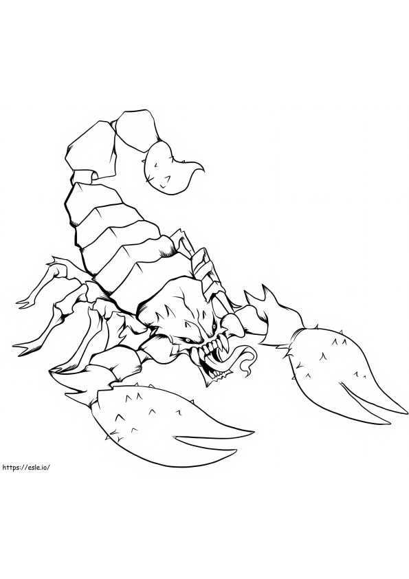 Coloriage Scorpion maléfique à imprimer dessin