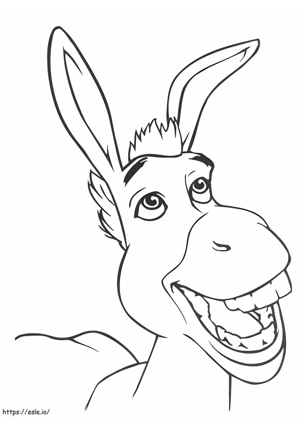 Funny Donkey Face coloring page