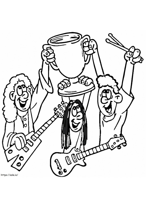 Rockstars And Trophy coloring page