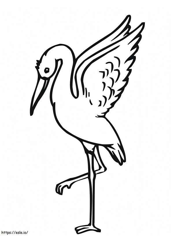 Stork Takes Off coloring page