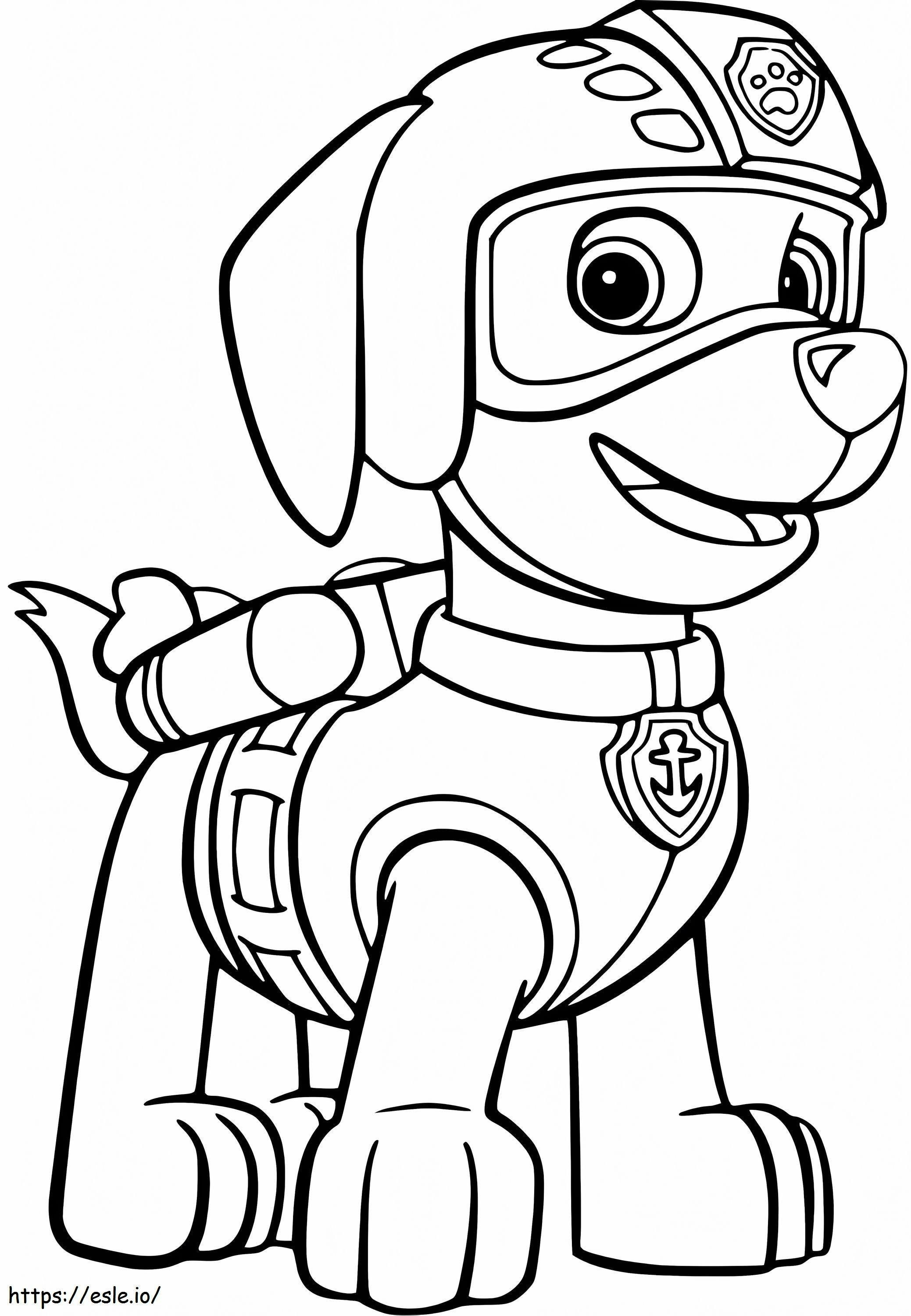 Patrol Canine Zuma Running coloring page