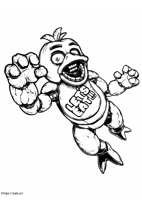 Angry Chica 5 Nights At Freddys coloring page