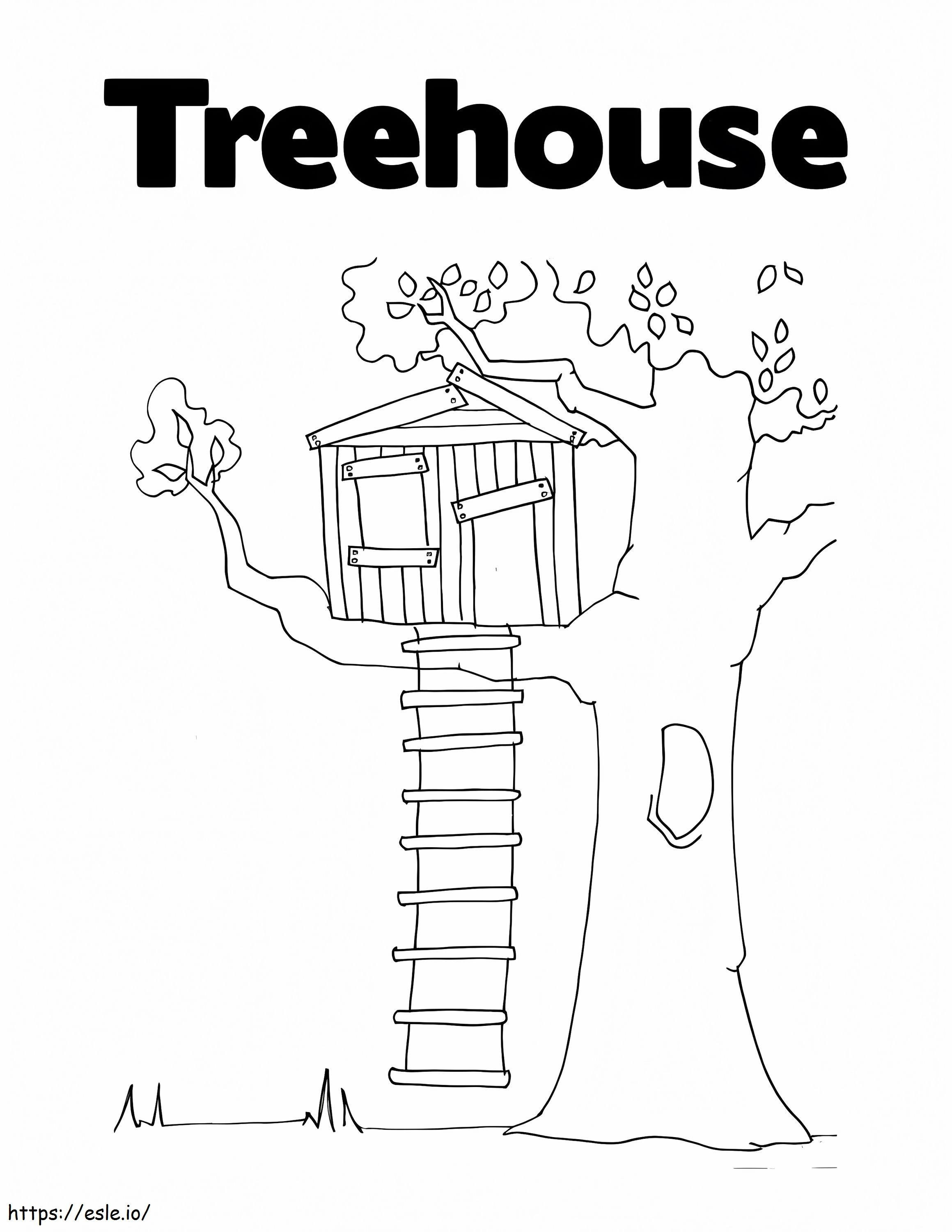 Treehouse 1 coloring page
