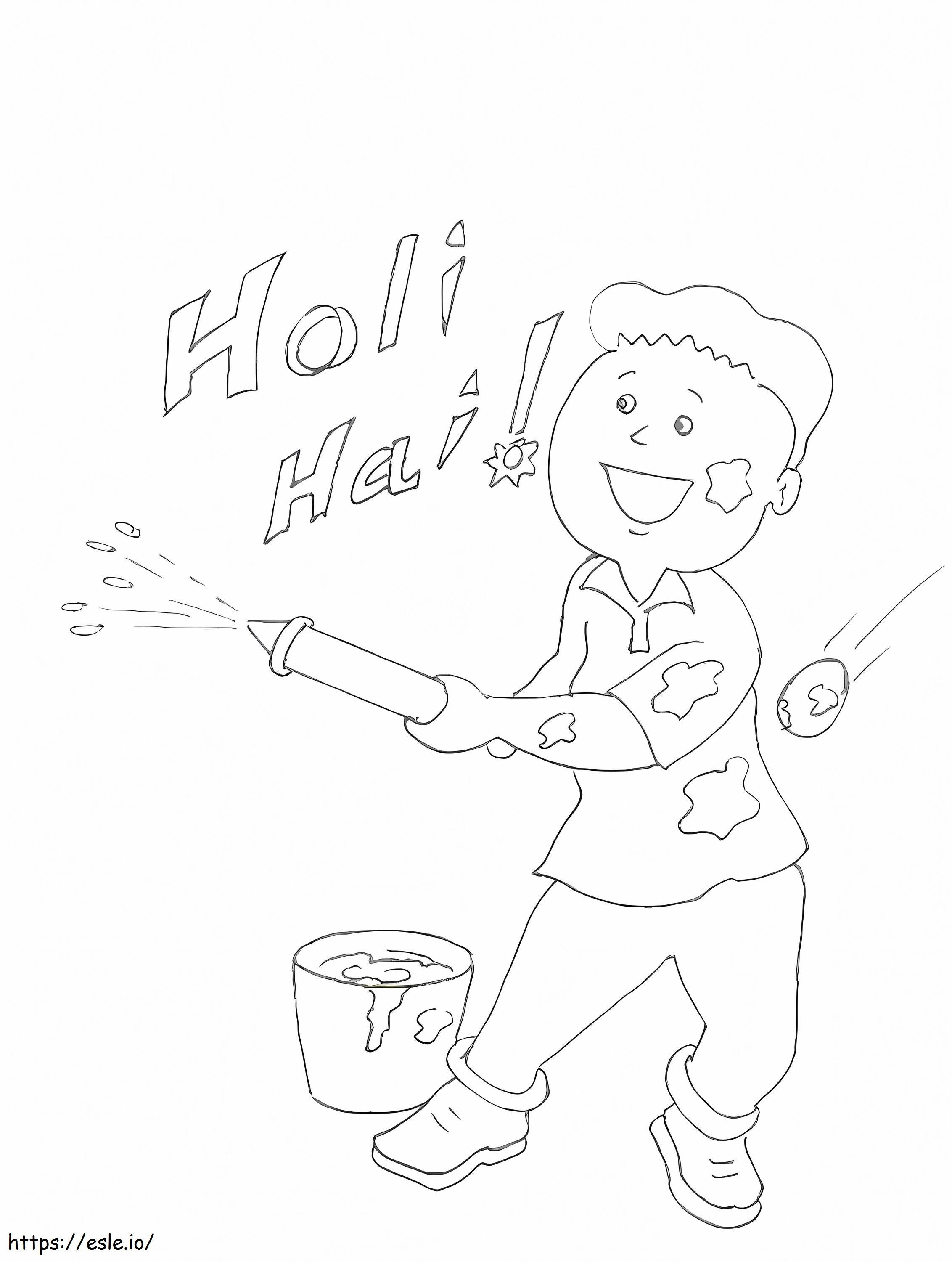 Holi 4 coloring page