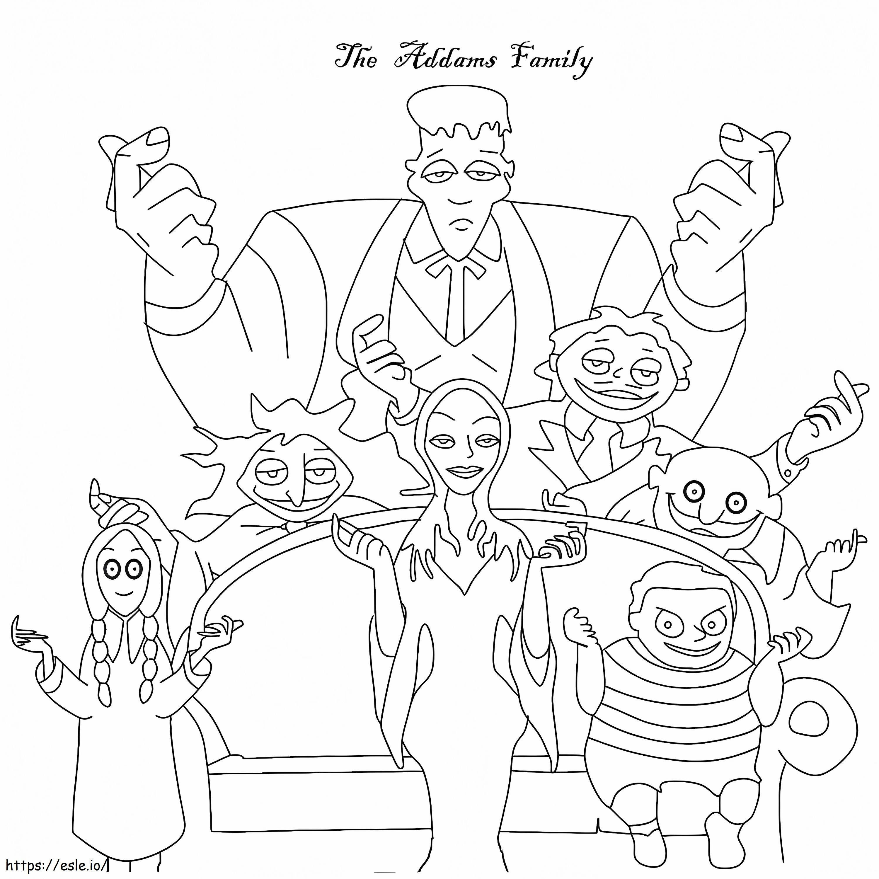 La familia Addams 6 para colorear