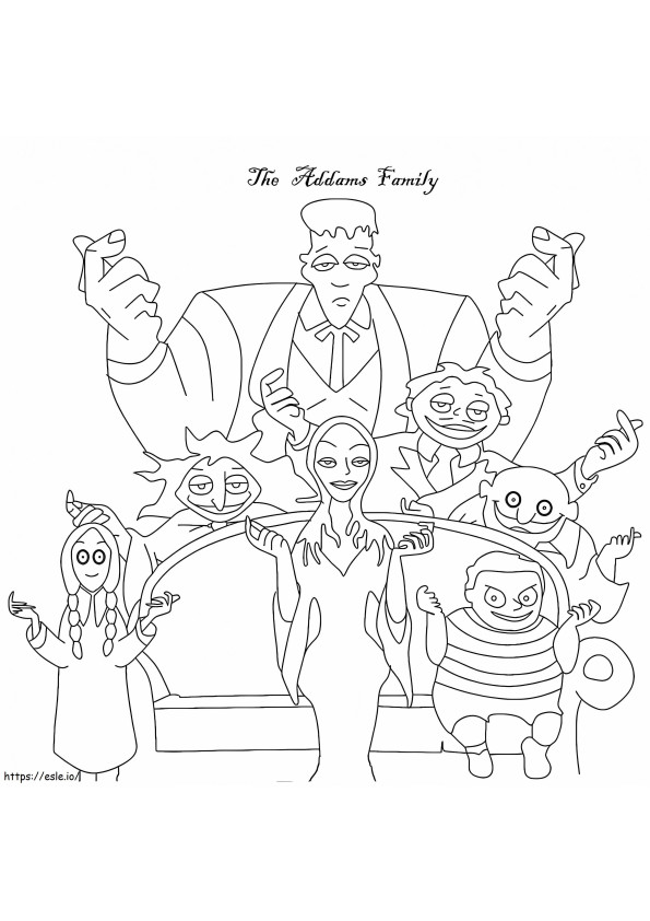 De Addams-familie 6 kleurplaat