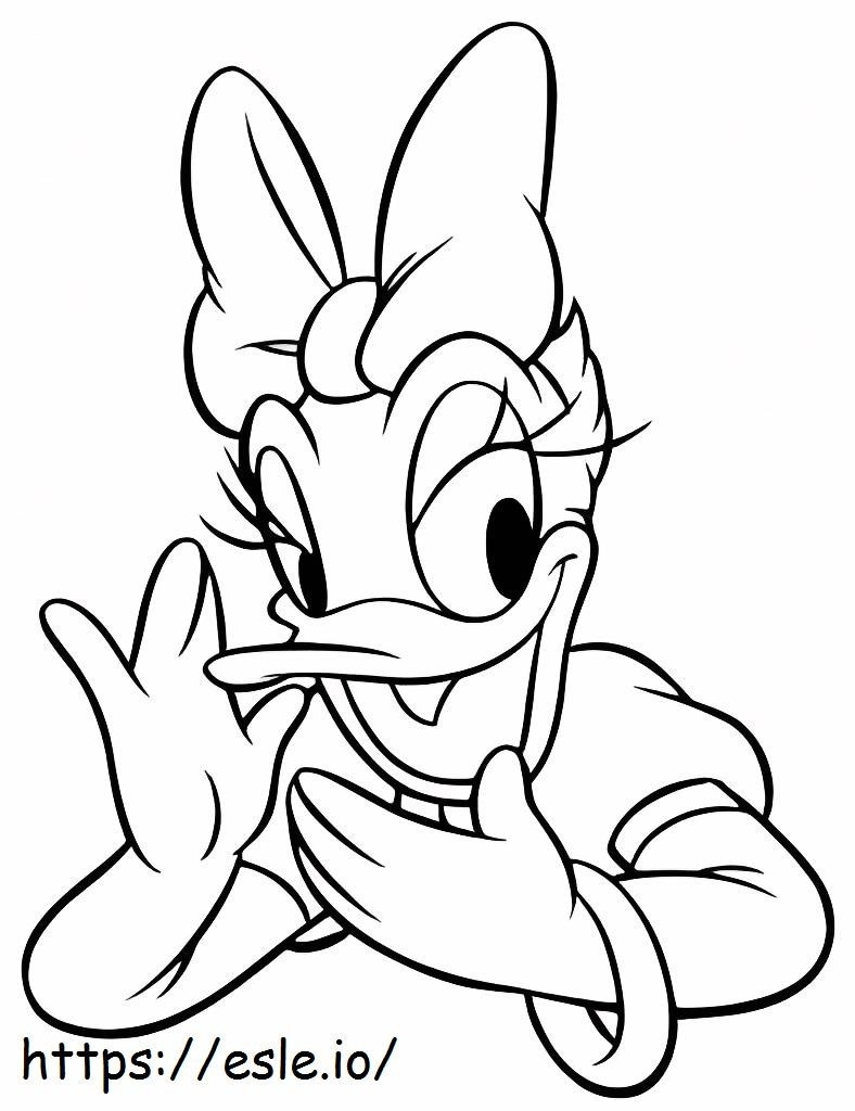 Daisy Duck Face coloring page