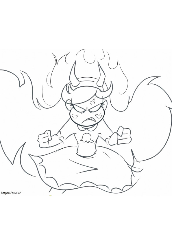 Star Butterfly Is Angry coloring page
