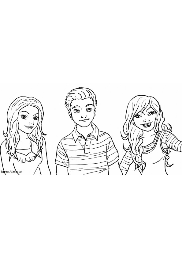 Sam Freddie And Carly coloring page