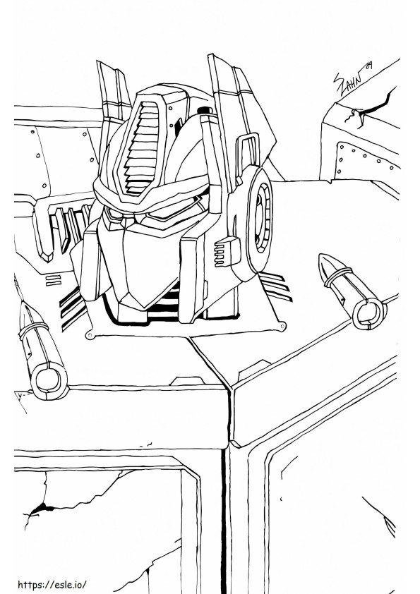 Coloriage Optimus Prime 7 à imprimer dessin