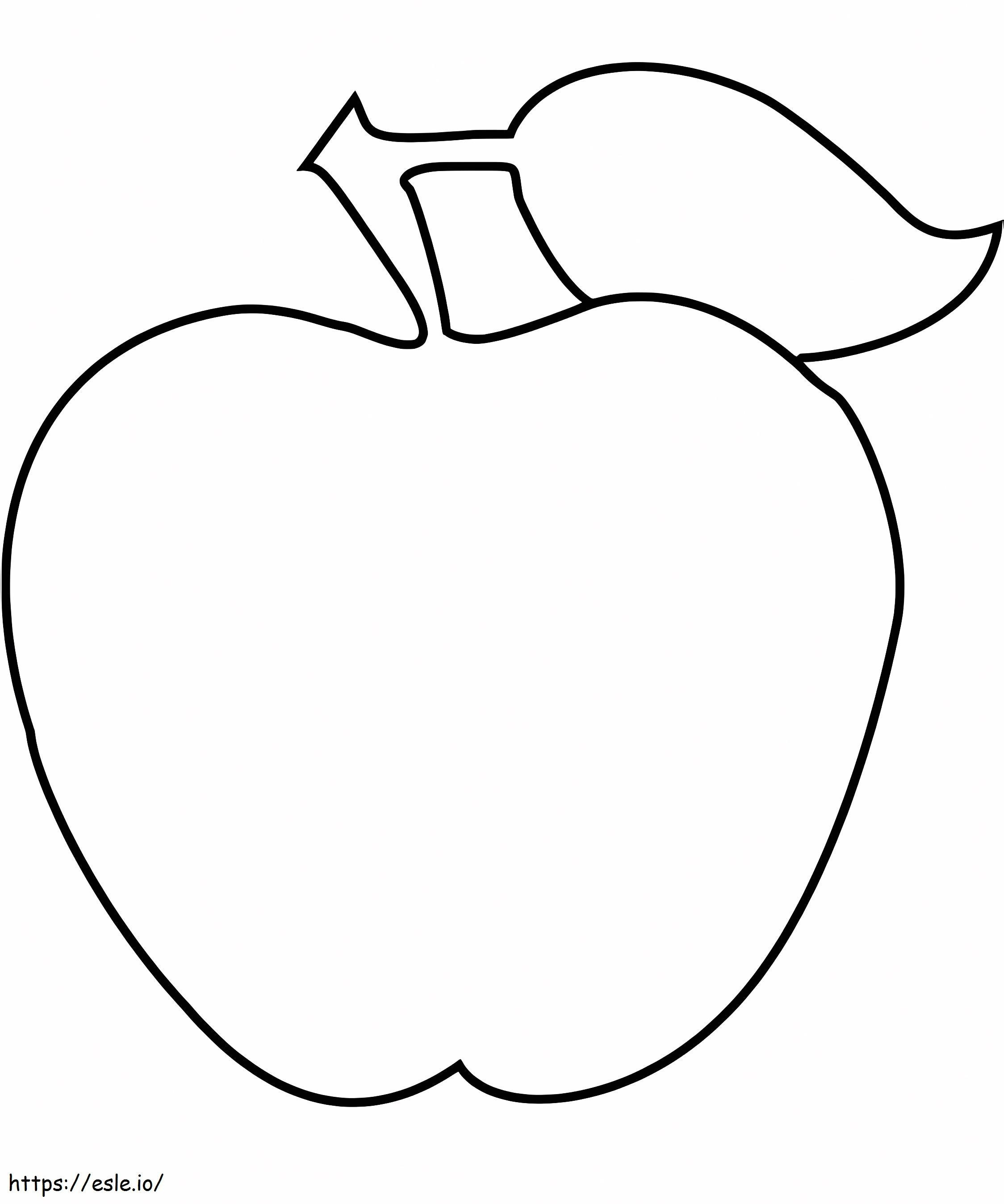 Coloriage Aperçu de la pomme à imprimer dessin