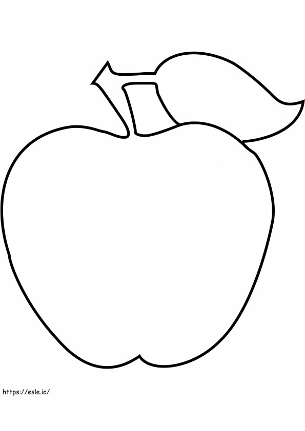 Zarys jabłka kolorowanka