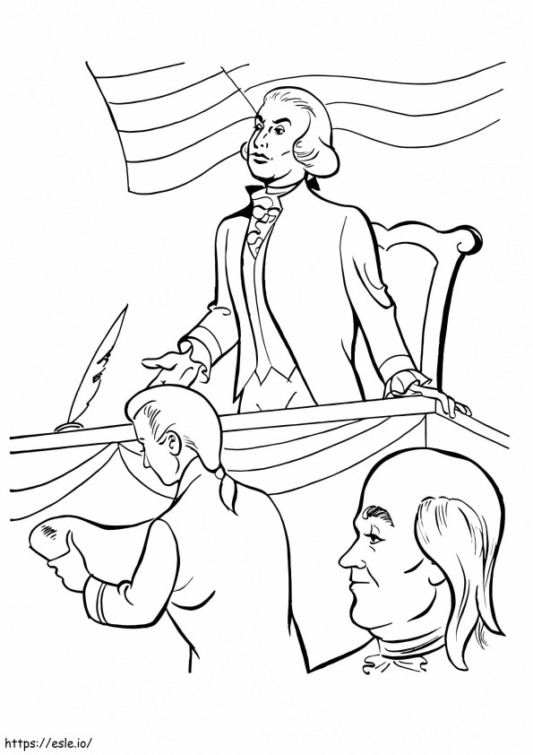George Washington 20 para colorir