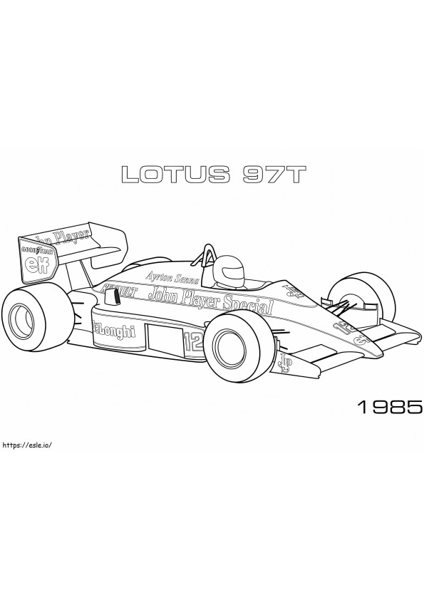 Formula 1 Racing Car 6 coloring page