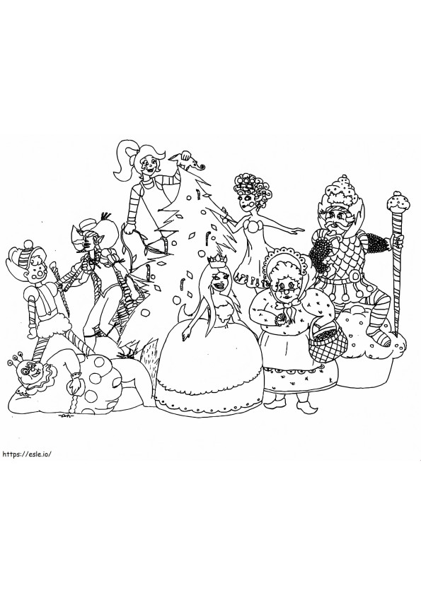 Characters In Candyland coloring page