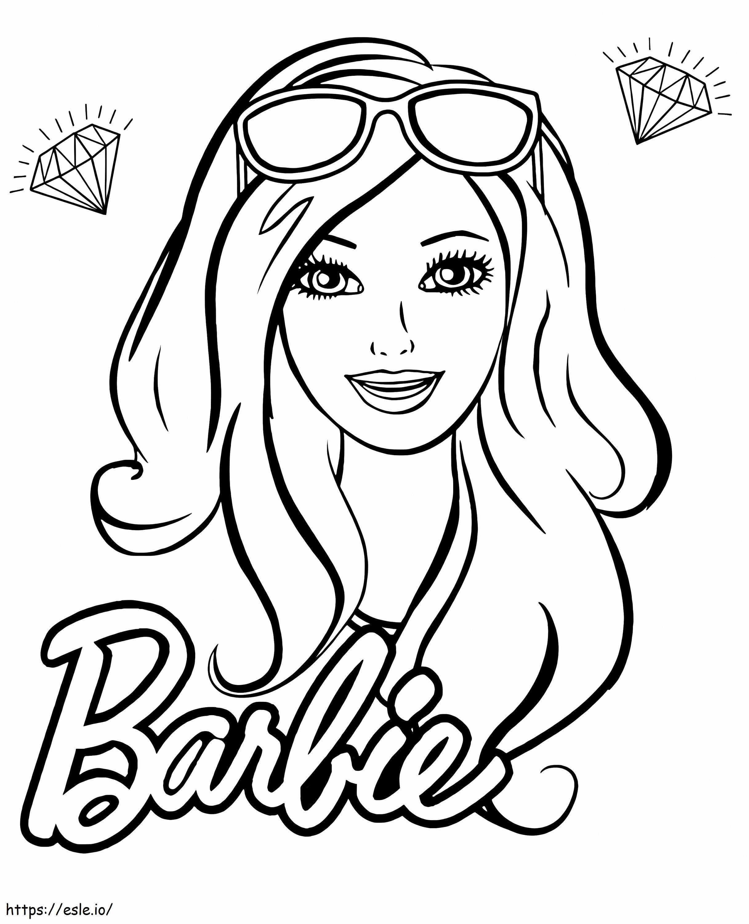 Barbie Face coloring page