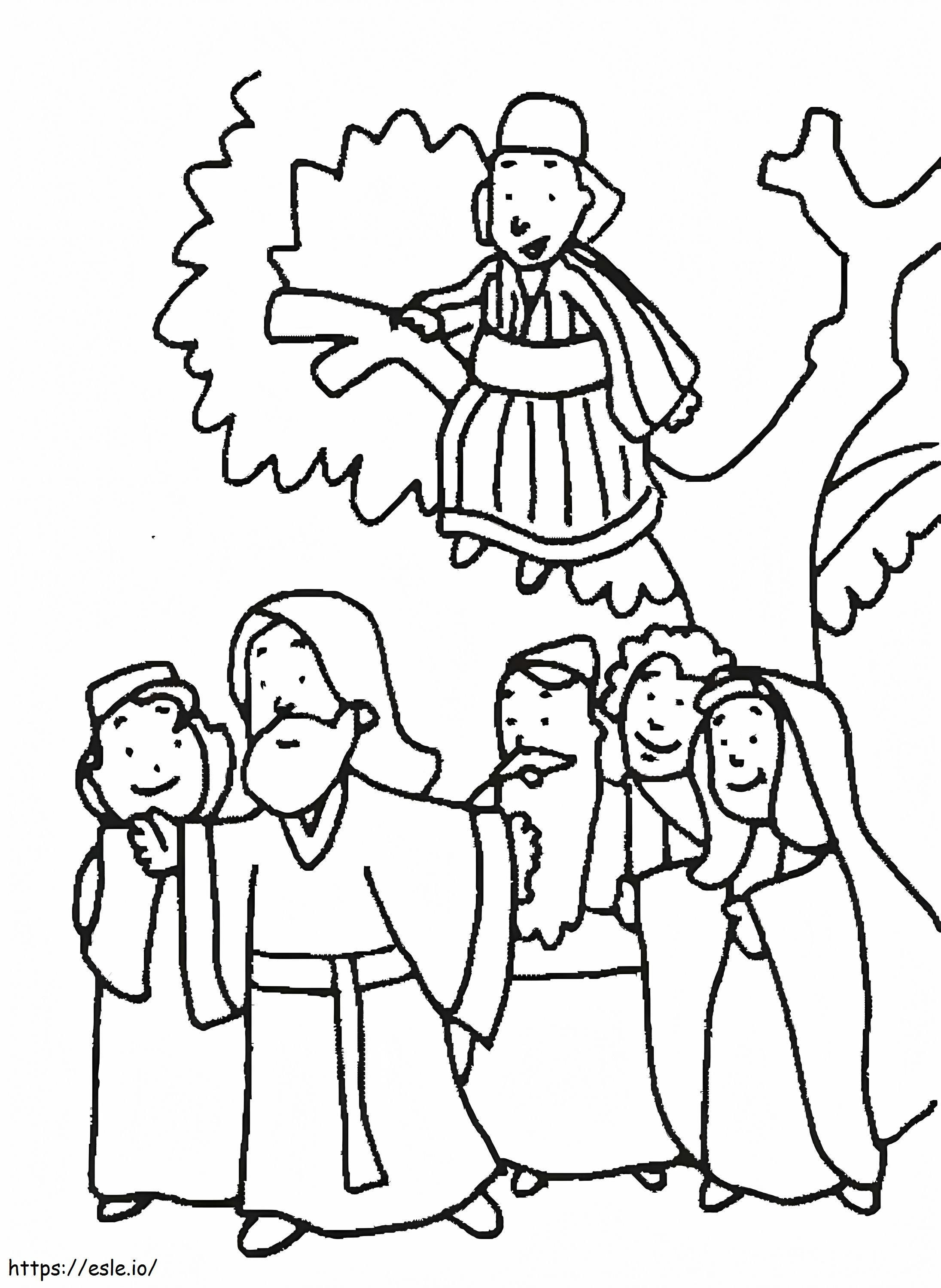 Zacchaeus 8 coloring page