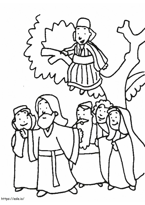 Zacchaeus 8 coloring page