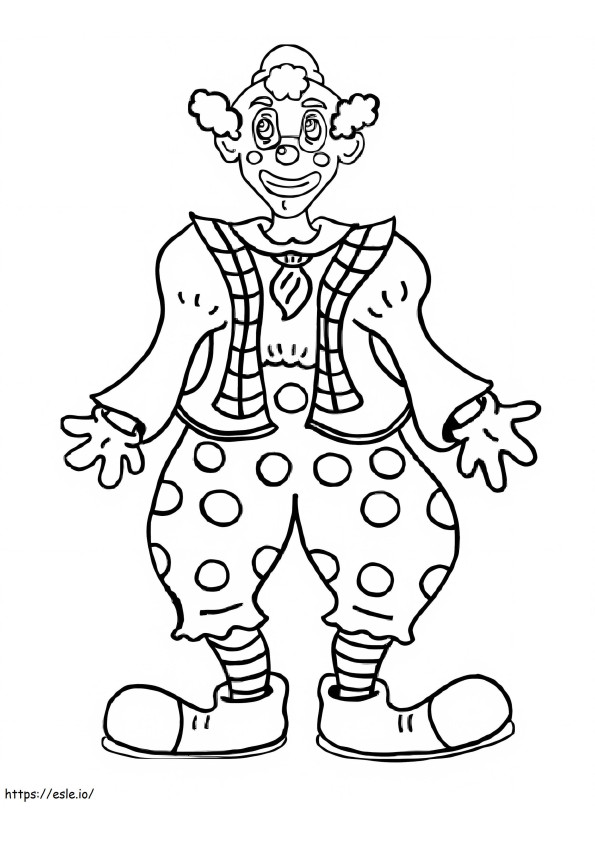 Clown 4 coloring page