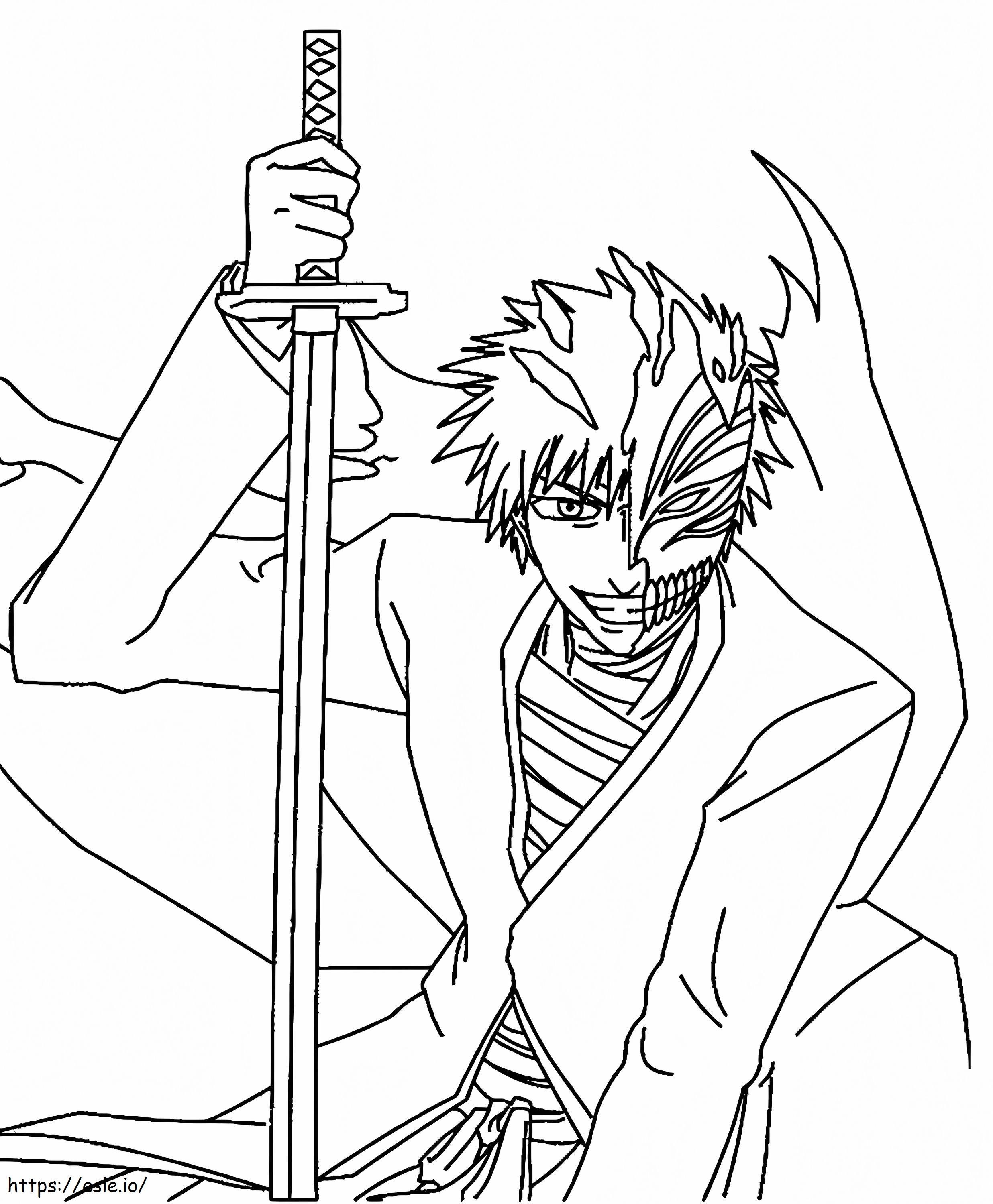 Ichigo Kurosaki 3 Coloring Page
