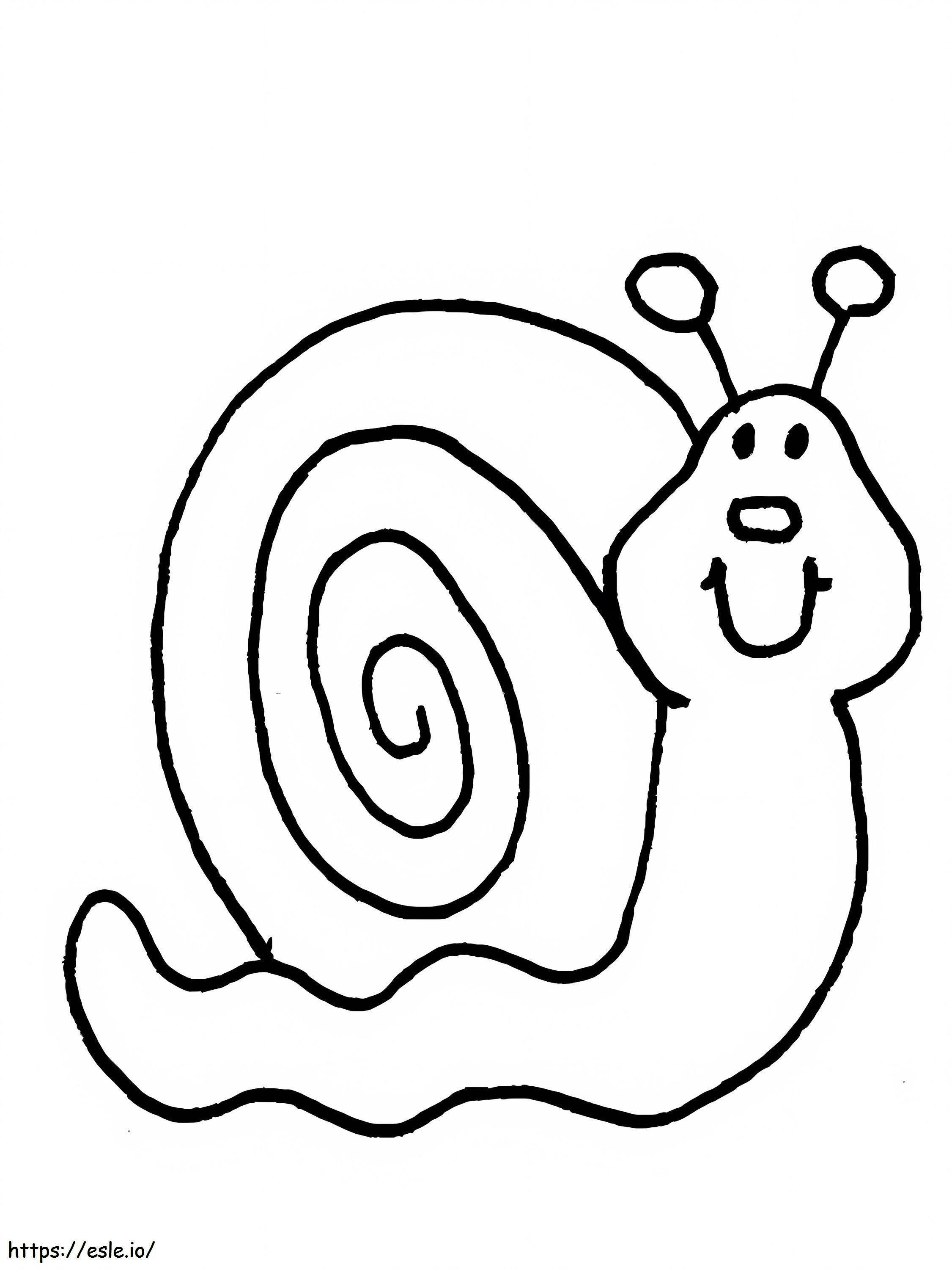Simple Snail coloring page