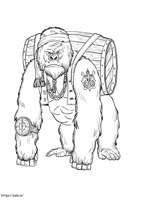 Strong Ape coloring page
