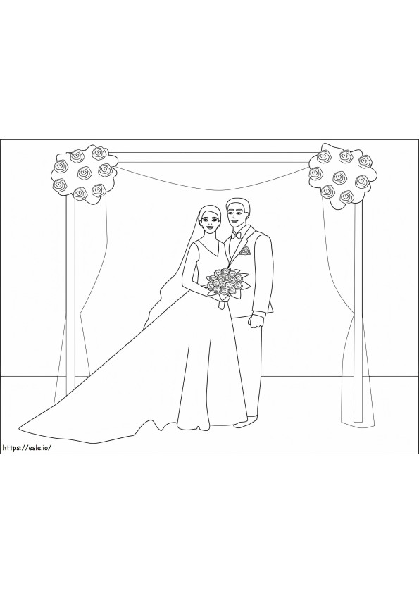 Bride And Groom 1 coloring page