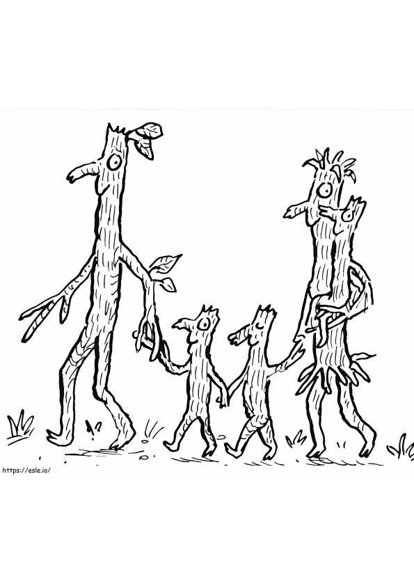 Stick Mans Family coloring page