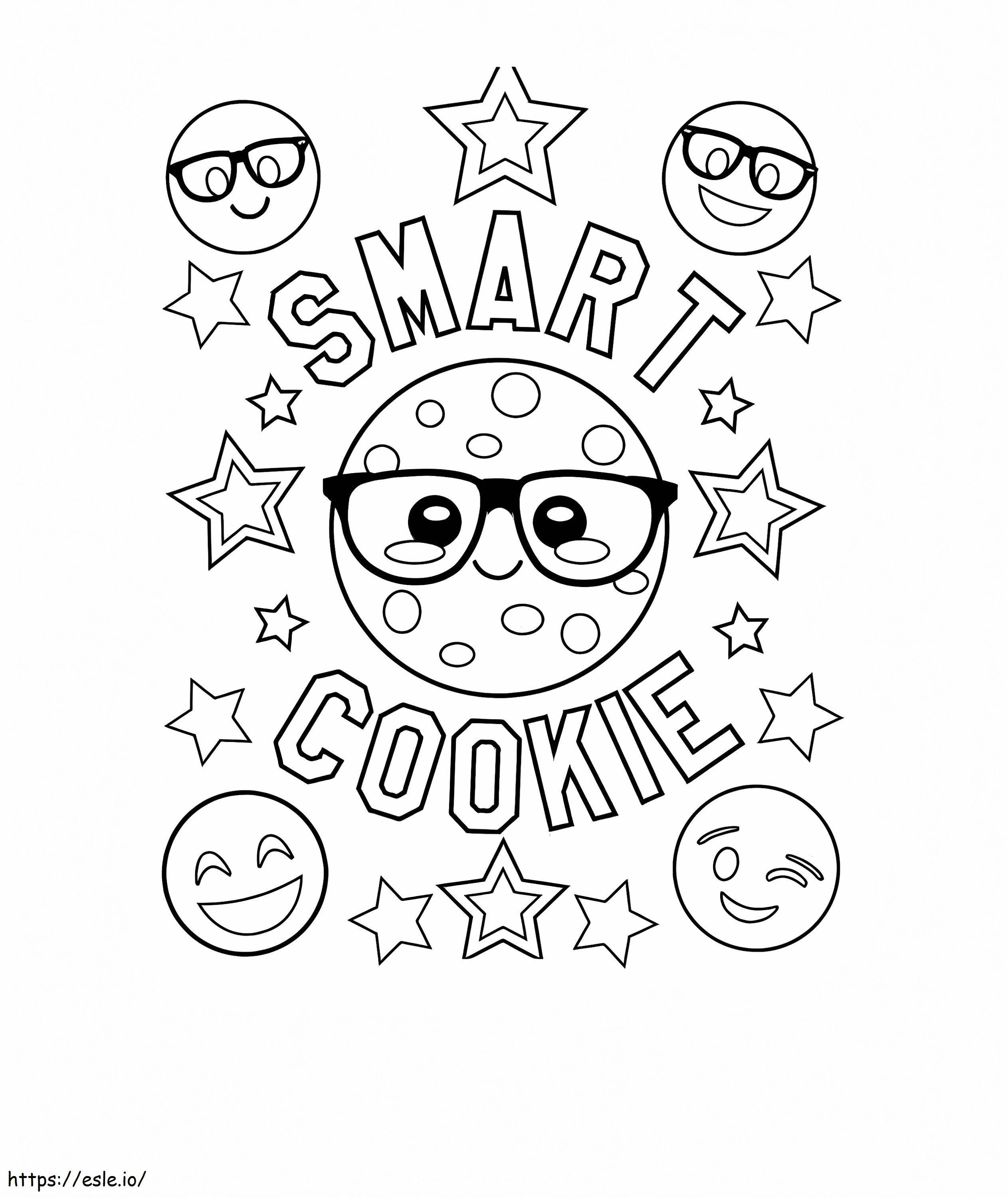 Cookie-emoji kleurplaat kleurplaat