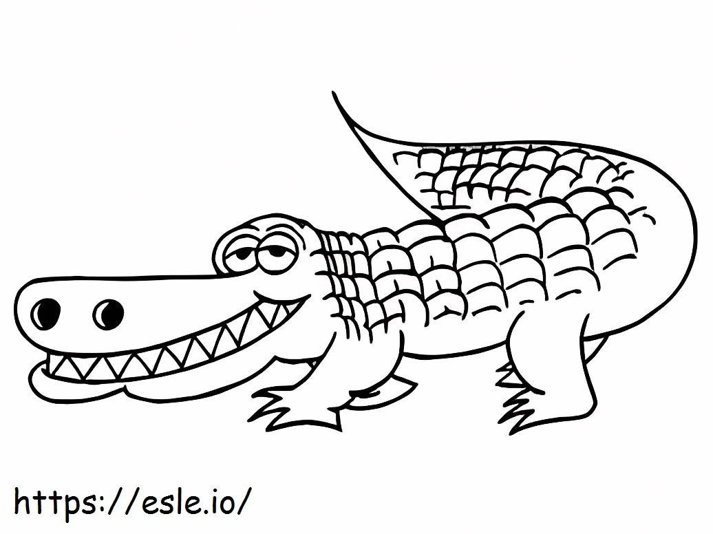 Crocodil prost de colorat