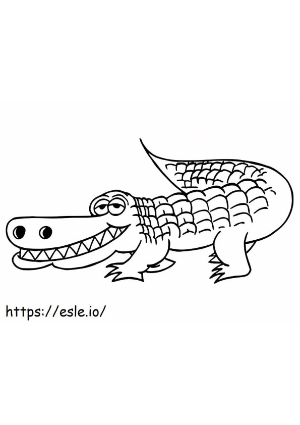 Stupid Crocodile coloring page