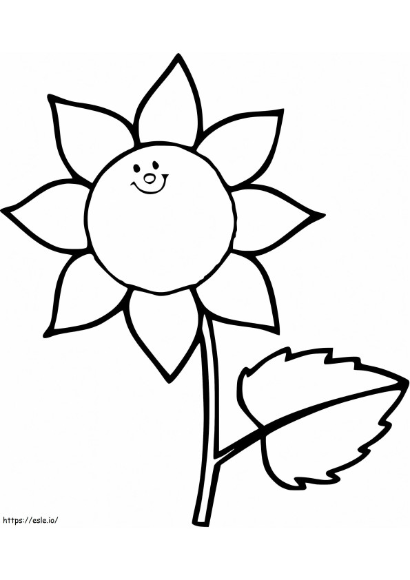 Desen animat floarea soarelui de colorat