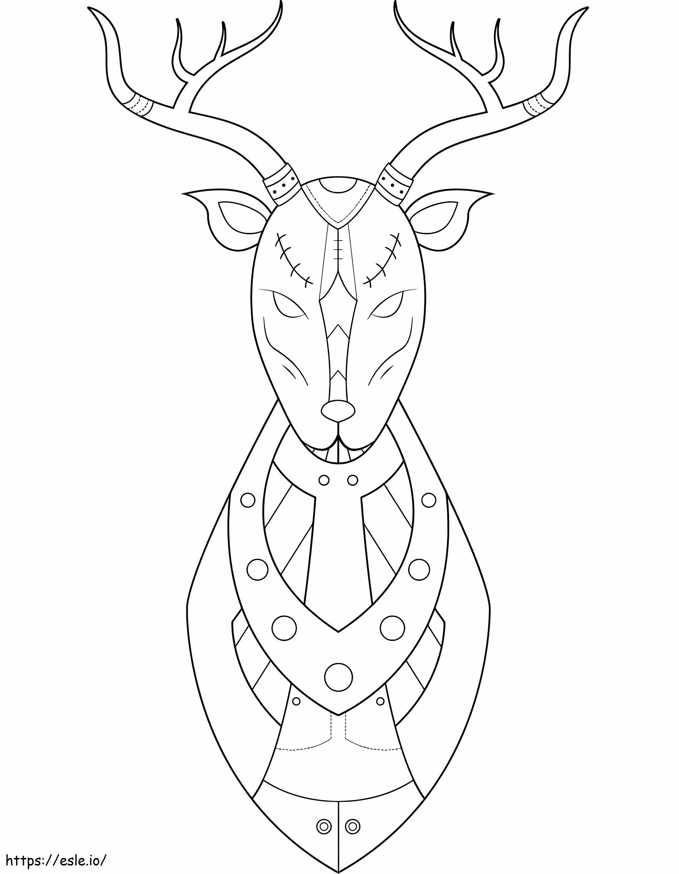 1597882230 Steampunk Deer coloring page