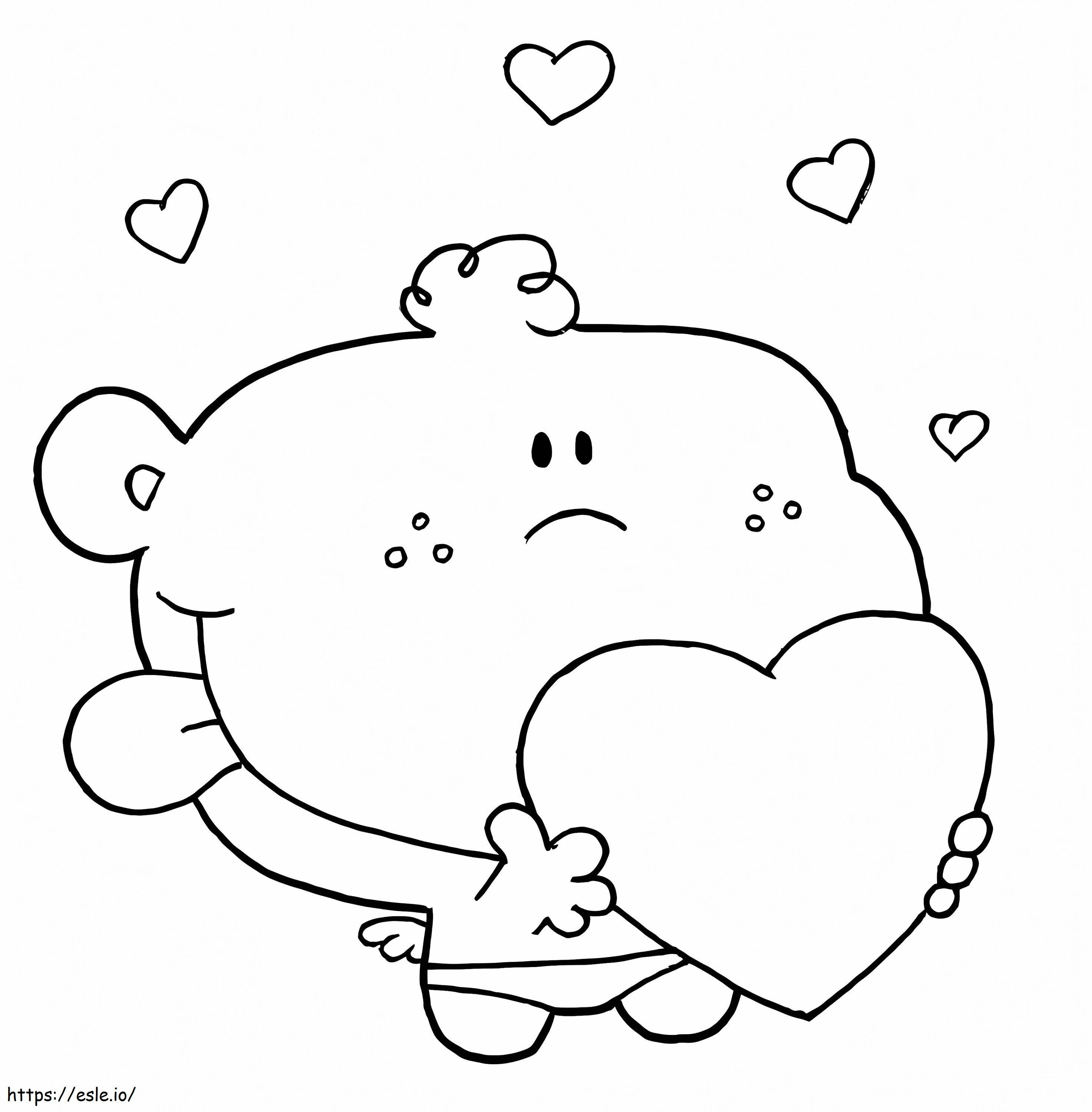 Cupid With Hearts coloring page