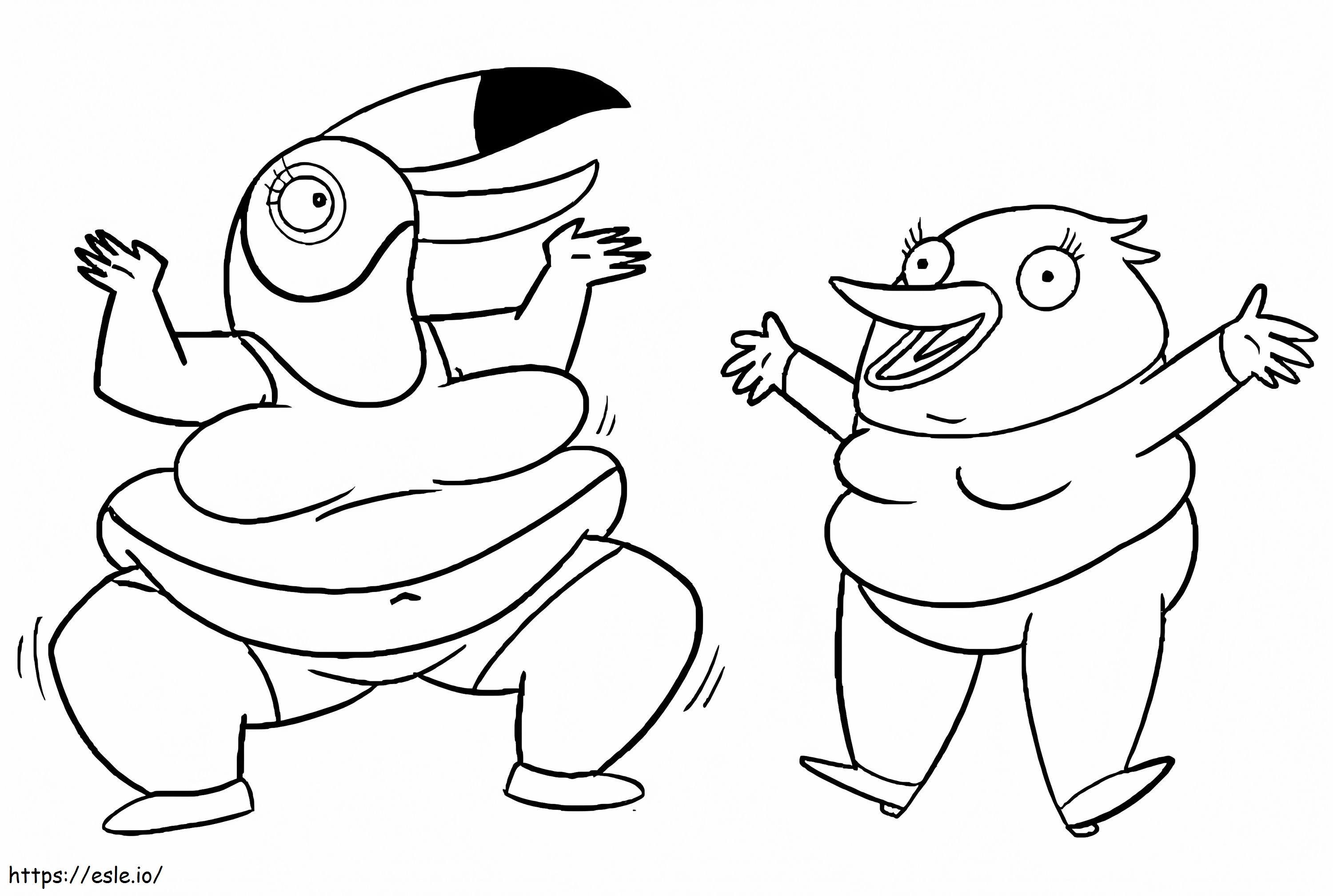 Fat Tuca And Bertie Printable coloring page