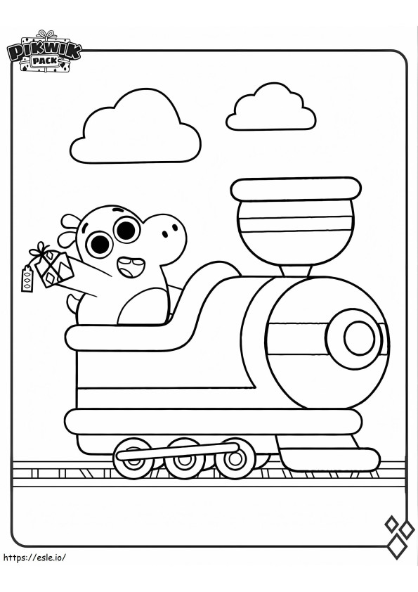Tibor On Train coloring page