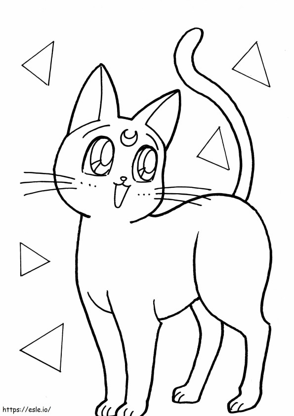 Kucing Artemis Gambar Mewarnai