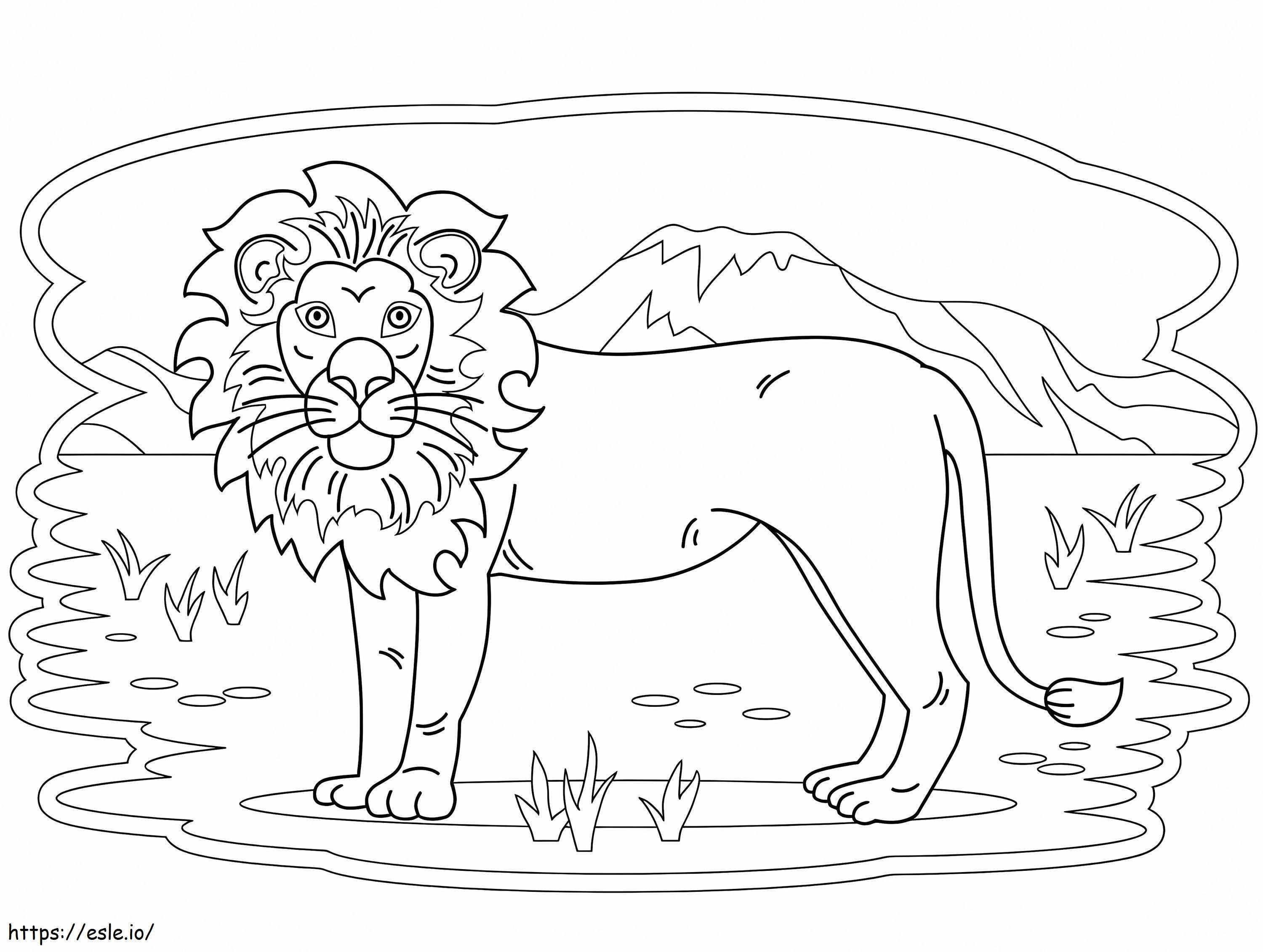 Free Lion coloring page