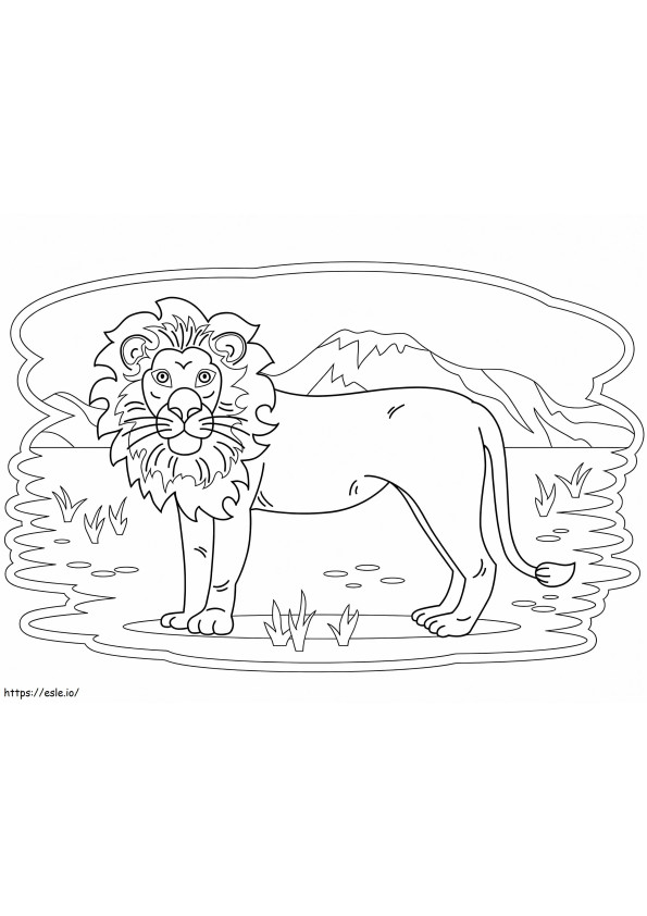 Coloriage Lion libre à imprimer dessin
