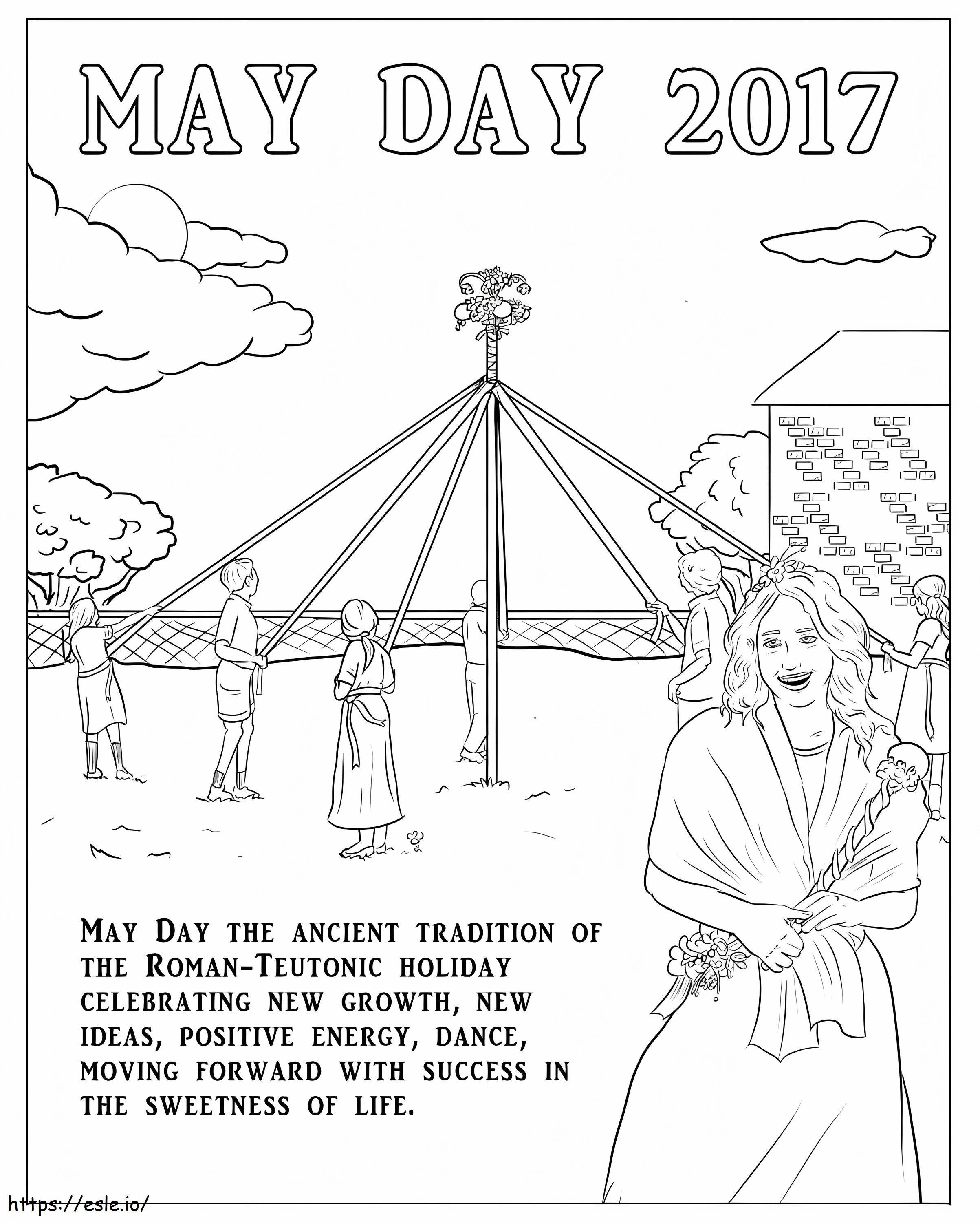 2017 May Day coloring page