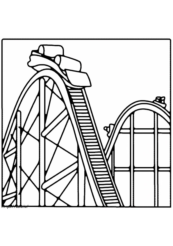 Roller Coaster Printable coloring page