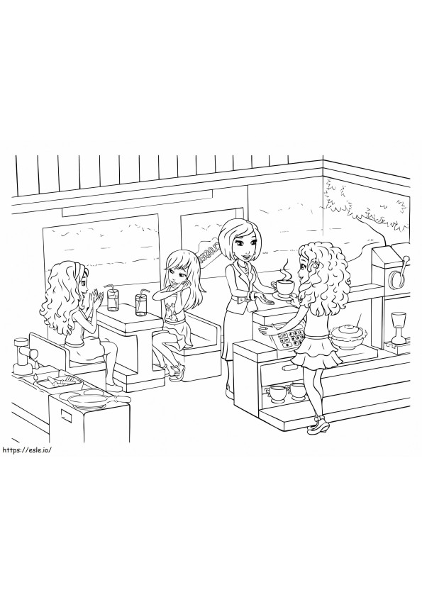 Cartoon Friends coloring page