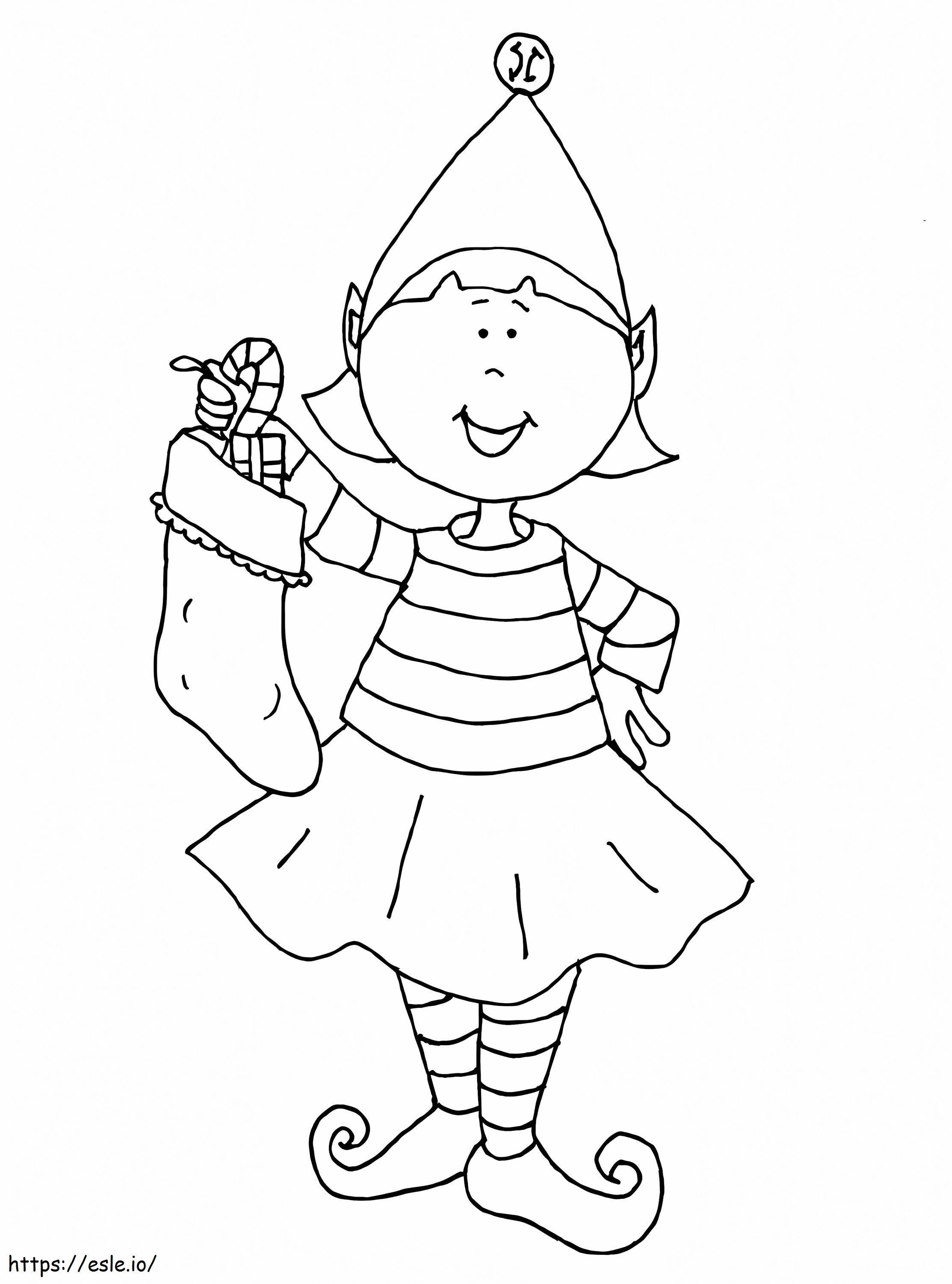 Elf On The Shelf 3 coloring page