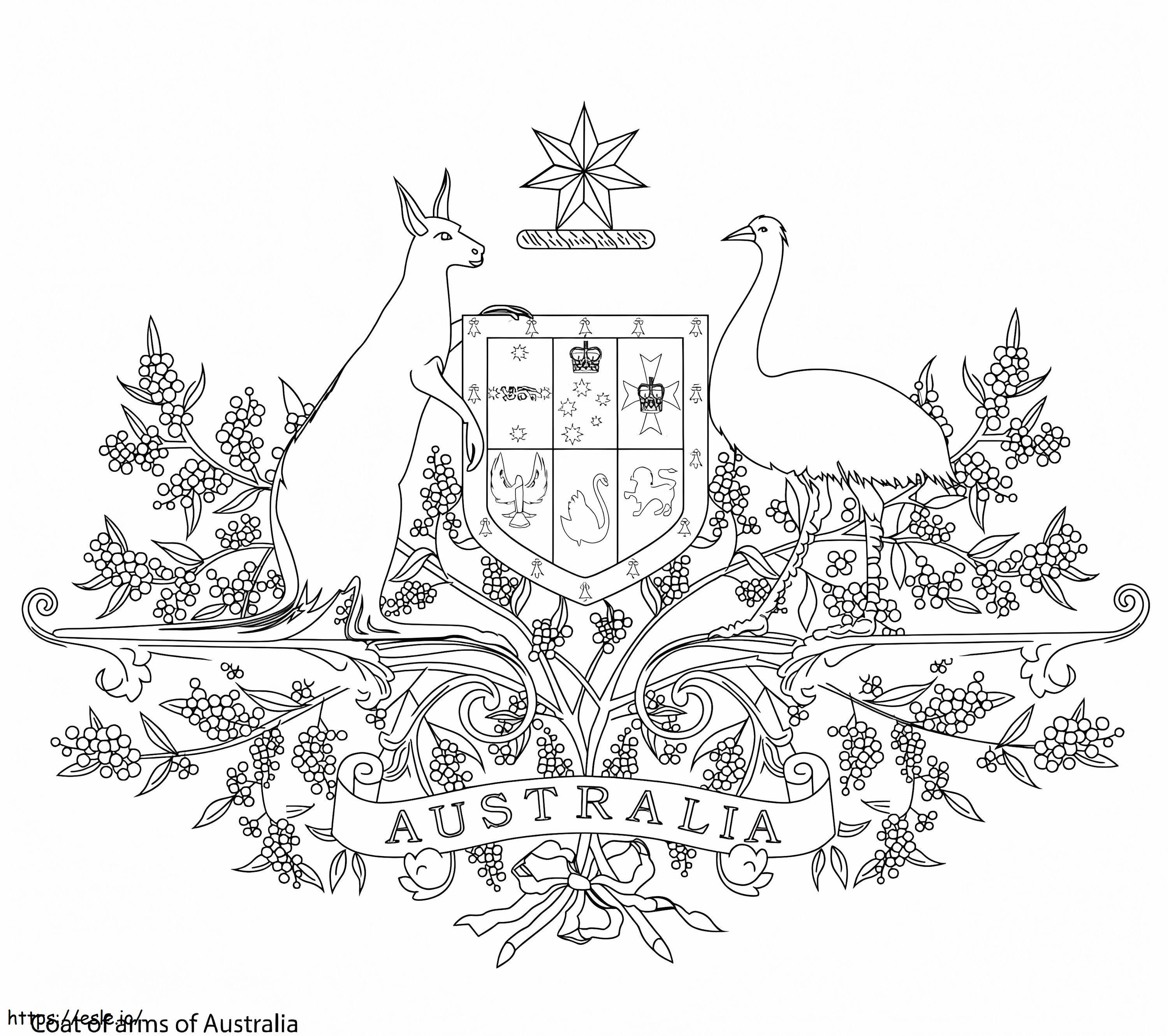 Coloriage Armoiries australiennes à imprimer dessin