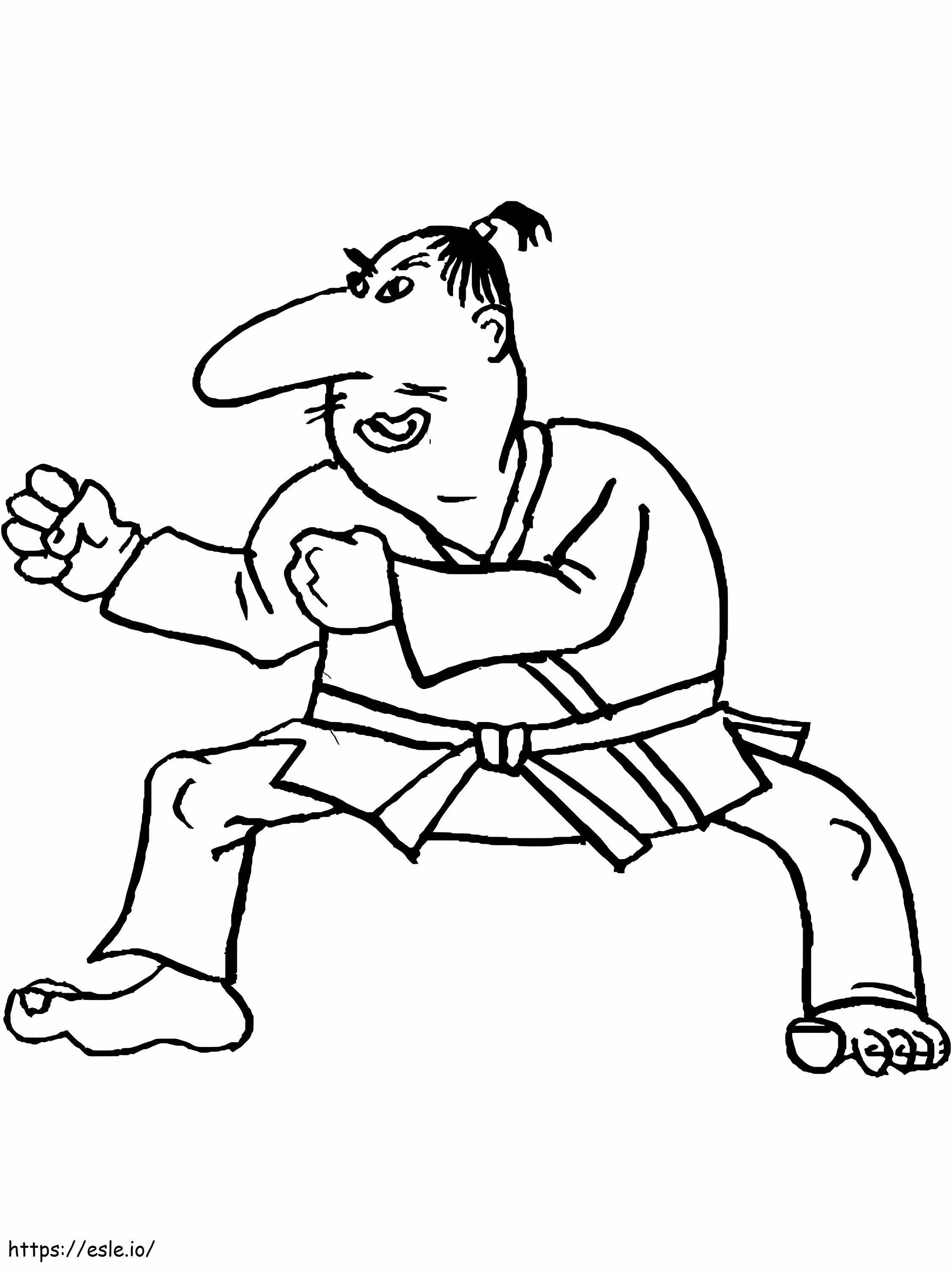 Karate 1 Gambar Mewarnai
